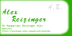 alex reizinger business card